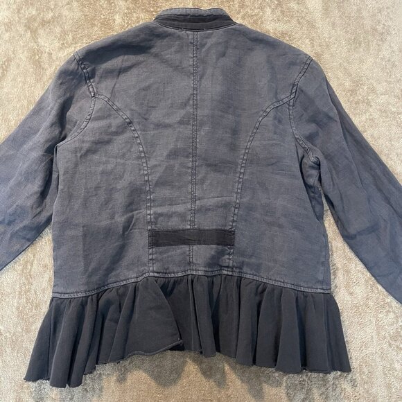 Sundance Laurel Legends Military Navy Blue Jacket 92666 Size PS Petite Small Lin - Picture 6 of 10